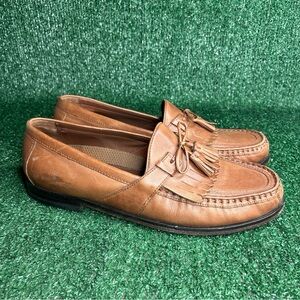 Johnston‎ & Murphy Slip On Tassel Dress Loafers Brown Mens Size 11.5 M
